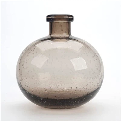 گلدان شیشه ای حباب دار شفاف