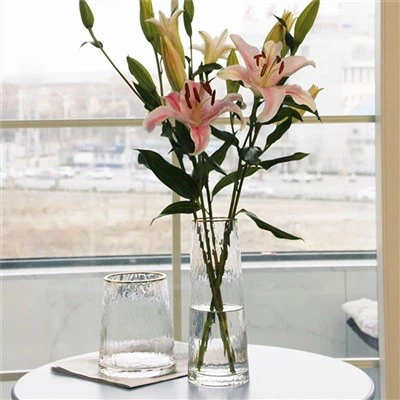 گلدان شیشه ای مخروطی