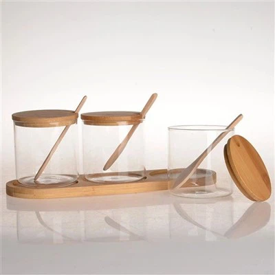 کوزه های نگهداری درب بامبو