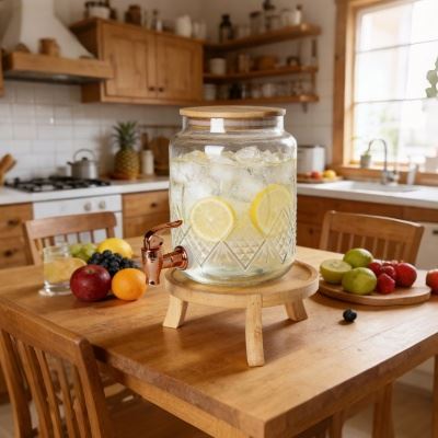 Diamond-Facet Glass Dispenser