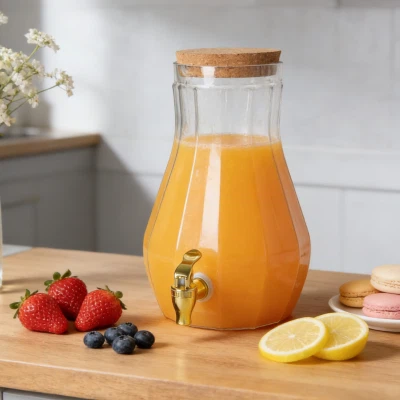 دستگاه نوشیدنی شیشه ای شکل پاپایا-